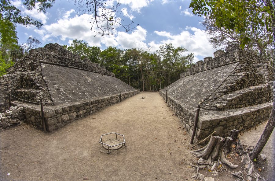 The Mayas practiced the ball game in Coba, Mexico